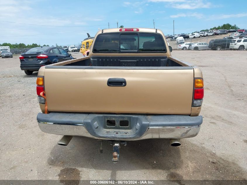 2000 Toyota Tundra Sr5 V8 VIN: 5TBBT441XYS033275 Lot: 39606162