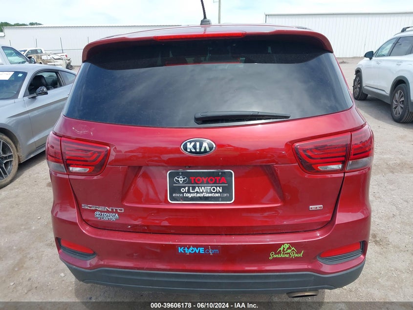 2020 Kia Sorento 2.4L Lx VIN: 5XYPG4A35LG673844 Lot: 39606178