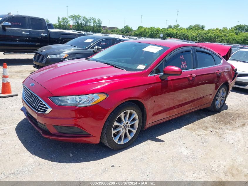 2017 Ford Fusion Se VIN: 3FA6P0HD9HR262193 Lot: 39606200