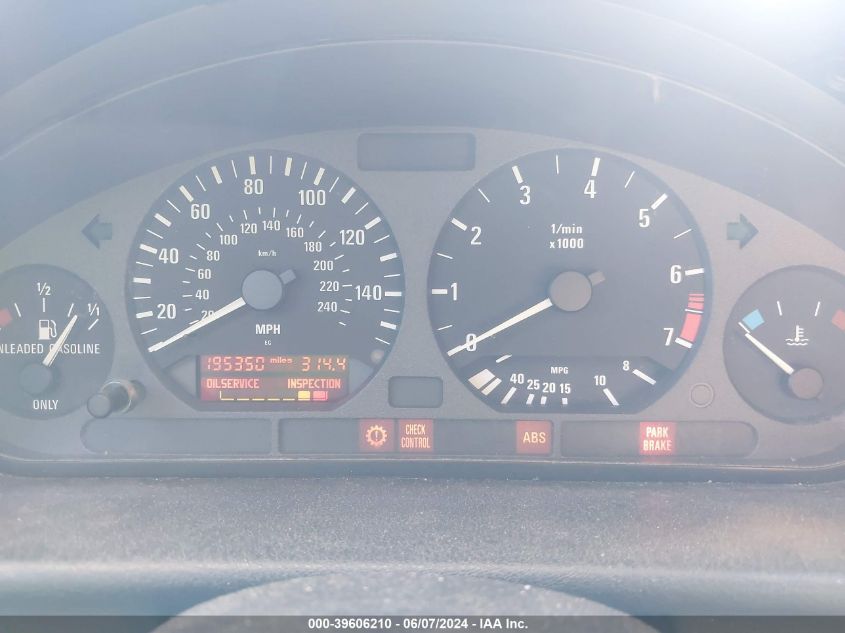 1992 BMW 325 I VIN: WBACB3318NFE03595 Lot: 39606210