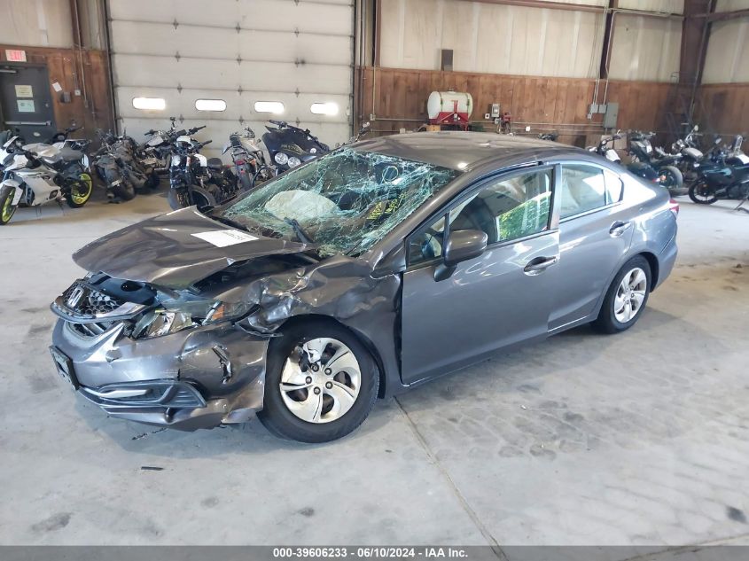 2014 Honda Civic Lx VIN: 2HGFB2F58EH551008 Lot: 39606233