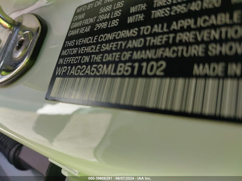 2021 PORSCHE MACAN GTS - WP1AG2A53MLB51102