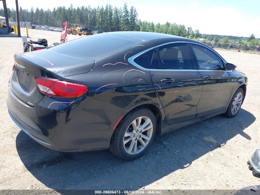 2016 Chrysler 200 Limited VIN: 1C3CCCAB8GN101312 Lot: 39606473