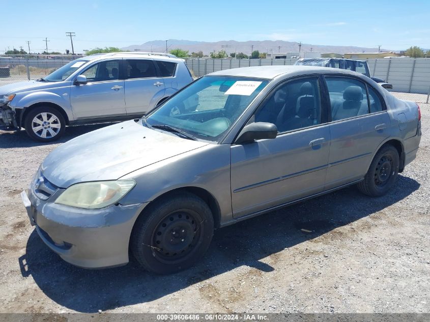 2004 Honda Civic Lx VIN: 2HGES16554H570426 Lot: 39606486