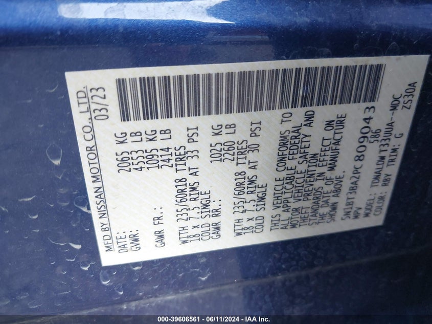 2023 NISSAN ROGUE SV FWD - 5N1BT3BA2PC809043