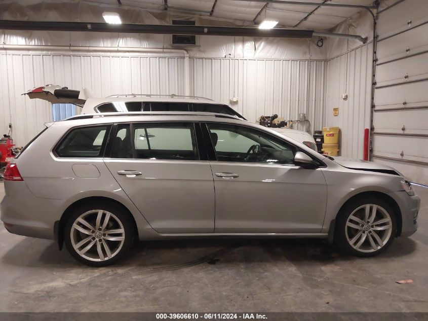 2015 Volkswagen Golf Sportwagen Tdi Sel 4-Door VIN: 3VWCA7AU9FM500939 Lot: 39606610