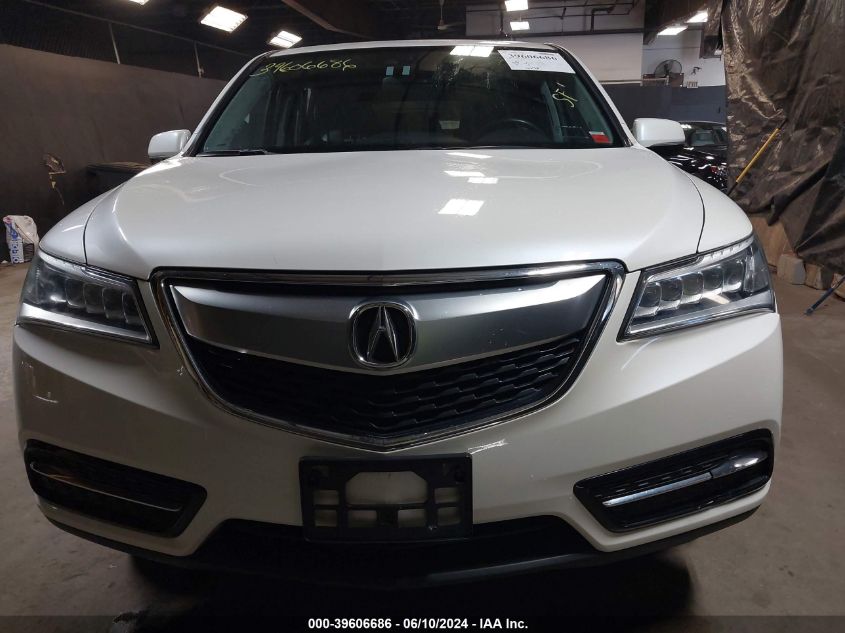 2014 Acura Mdx Technology Package VIN: 5FRYD4H43EB011619 Lot: 39606686