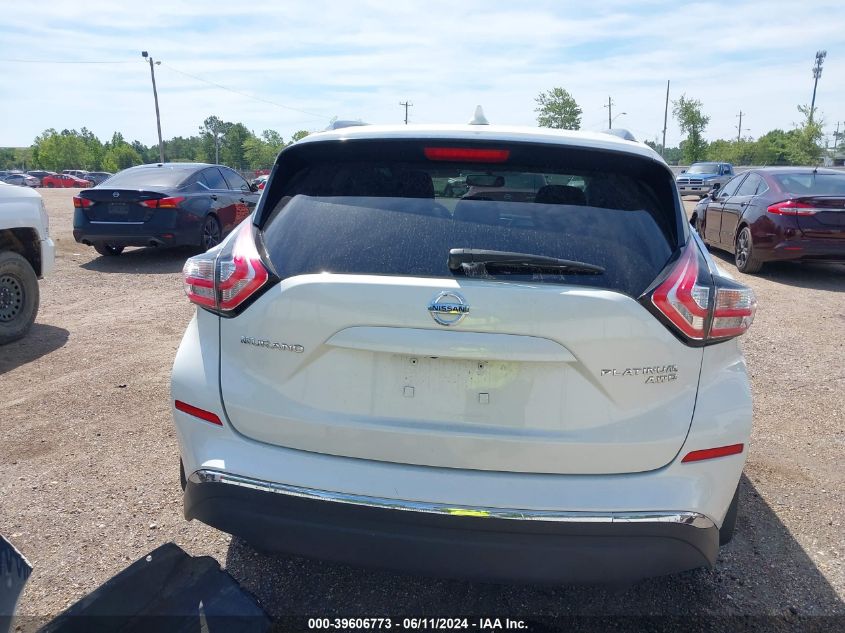 2017 Nissan Murano Platinum VIN: 5N1AZ2MH2HN142740 Lot: 39606773