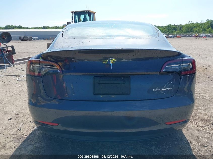 2021 Tesla Model 3 Long Range Dual Motor All-Wheel Drive VIN: 5YJ3E1EB4MF050387 Lot: 39606806