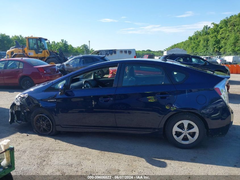 2013 Toyota Prius Three VIN: JTDKN3DU7D0355391 Lot: 39606822