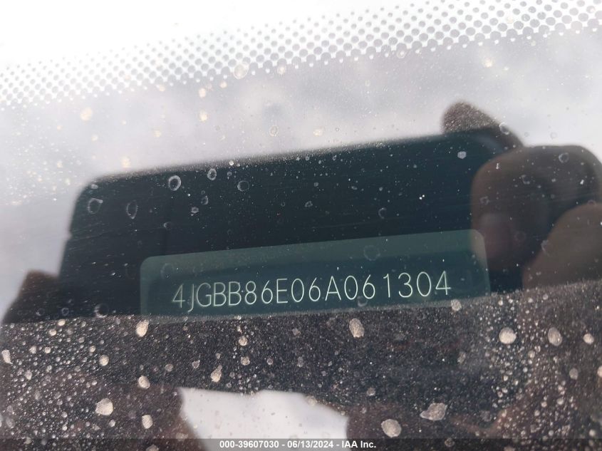 2006 Mercedes-Benz Ml 350 4Matic VIN: 4JGBB86E06A061304 Lot: 39607030