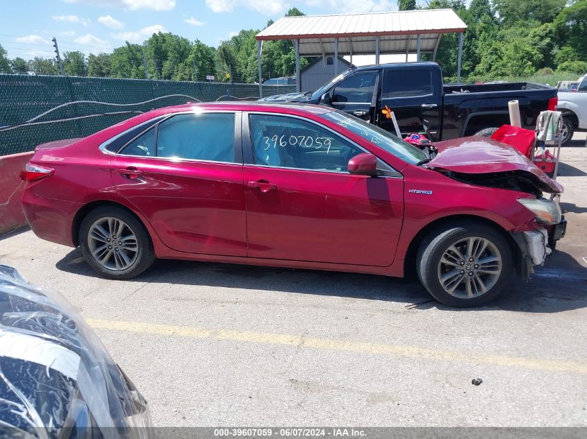 2015 Toyota Camry Hybrid Se VIN: 4T1BD1FK8FU142556 Lot: 39607059