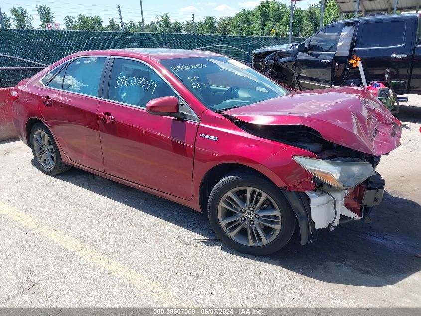 2015 Toyota Camry Hybrid Se VIN: 4T1BD1FK8FU142556 Lot: 39607059