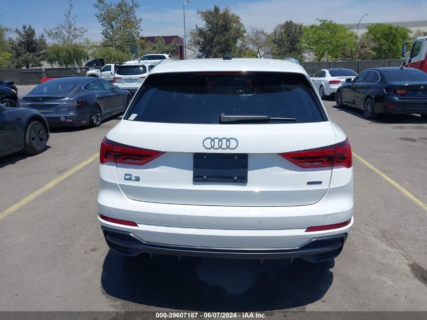 2022 Audi Q3 Premium 45 Tfsi S Line Quattro Tiptronic VIN: WA1DECF38N1071982 Lot: 39607187