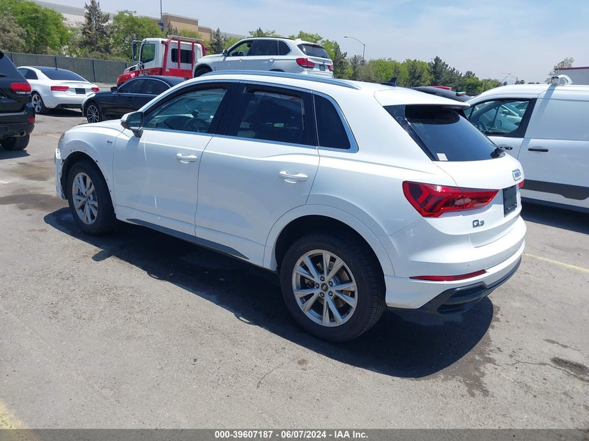 2022 Audi Q3 Premium 45 Tfsi S Line Quattro Tiptronic VIN: WA1DECF38N1071982 Lot: 39607187