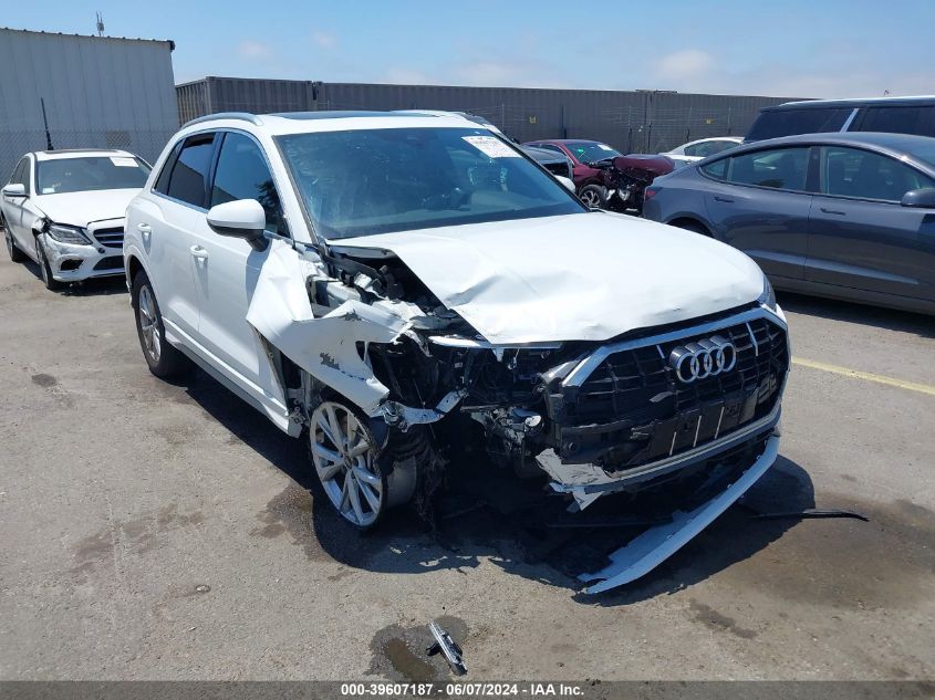 2022 Audi Q3 Premium 45 Tfsi S Line Quattro Tiptronic VIN: WA1DECF38N1071982 Lot: 39607187