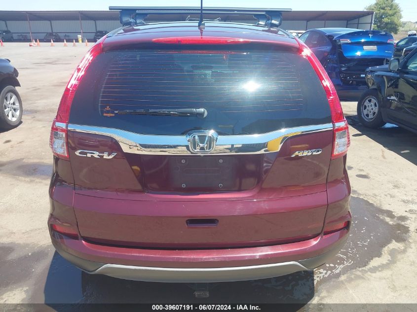 2015 Honda Cr-V Lx VIN: 5J6RM4H33FL092272 Lot: 39607191