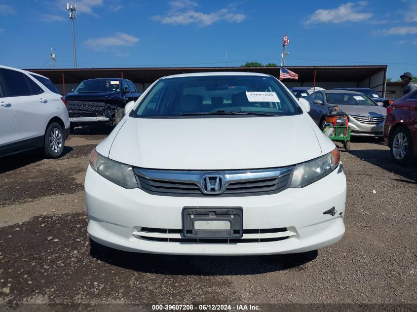 2012 Honda Civic Lx VIN: 19XFB2F55CE059754 Lot: 39607208