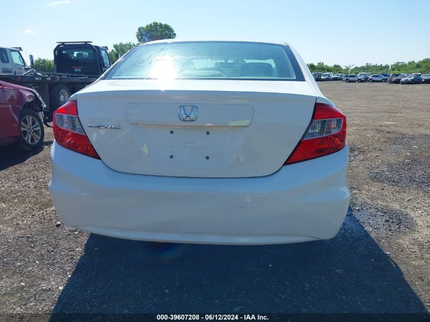 2012 Honda Civic Lx VIN: 19XFB2F55CE059754 Lot: 39607208