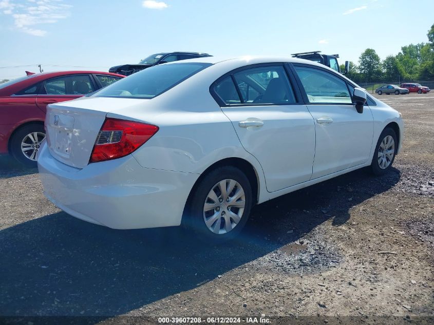 2012 Honda Civic Lx VIN: 19XFB2F55CE059754 Lot: 39607208