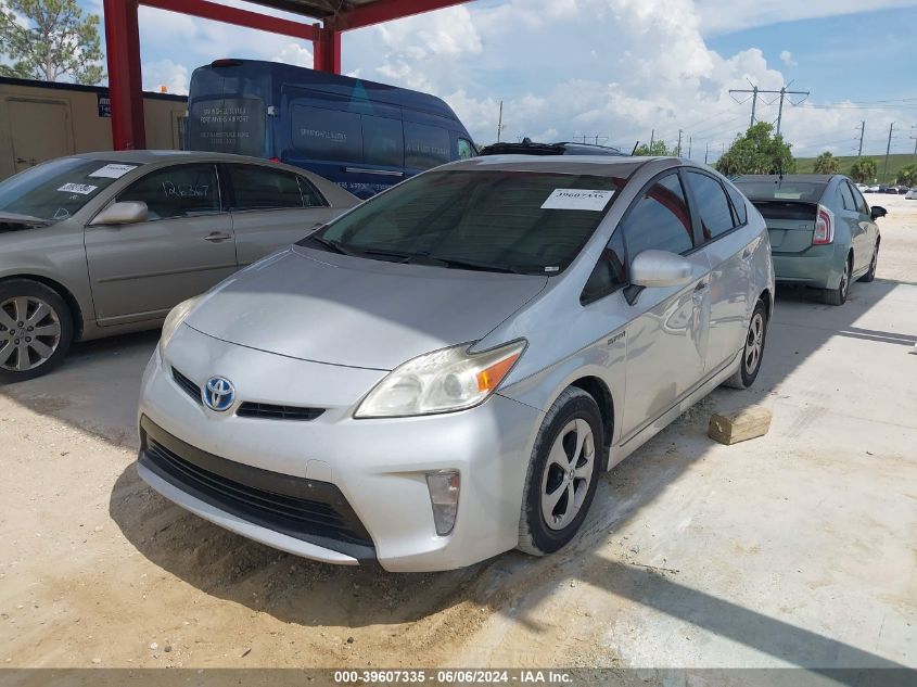 2014 Toyota Prius Four VIN: JTDKN3DUXE0384661 Lot: 39607335