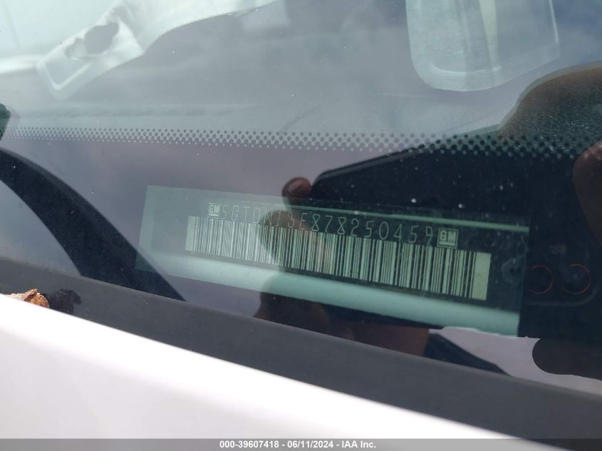 2007 Hummer H3 Suv VIN: 5GTDN13E878250459 Lot: 39607418