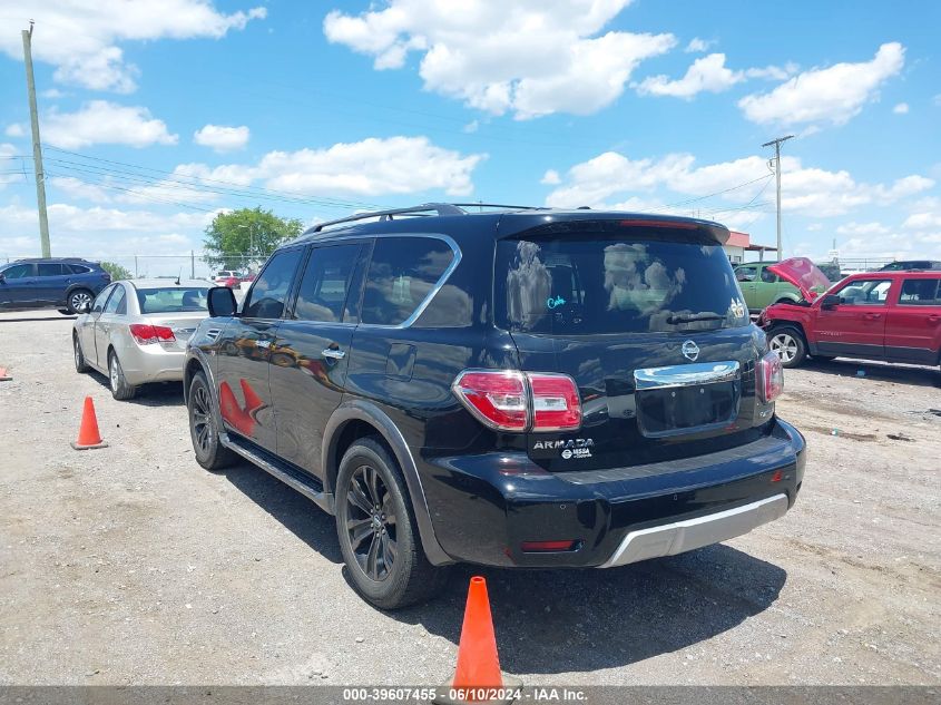 2017 Nissan Armada Platinum VIN: JN8AY2NF5H9302353 Lot: 39607455