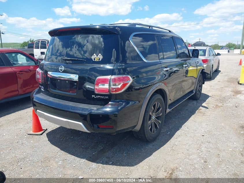 2017 Nissan Armada Platinum VIN: JN8AY2NF5H9302353 Lot: 39607455