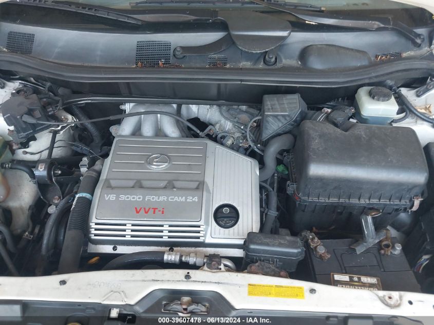 2001 Lexus Rx 300 VIN: JTJHF10U510203281 Lot: 39607478