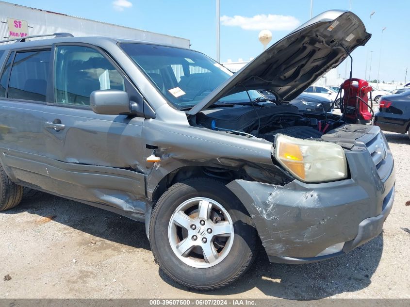 2007 Honda Pilot Ex-L VIN: 5FNYF28667B022621 Lot: 39607500