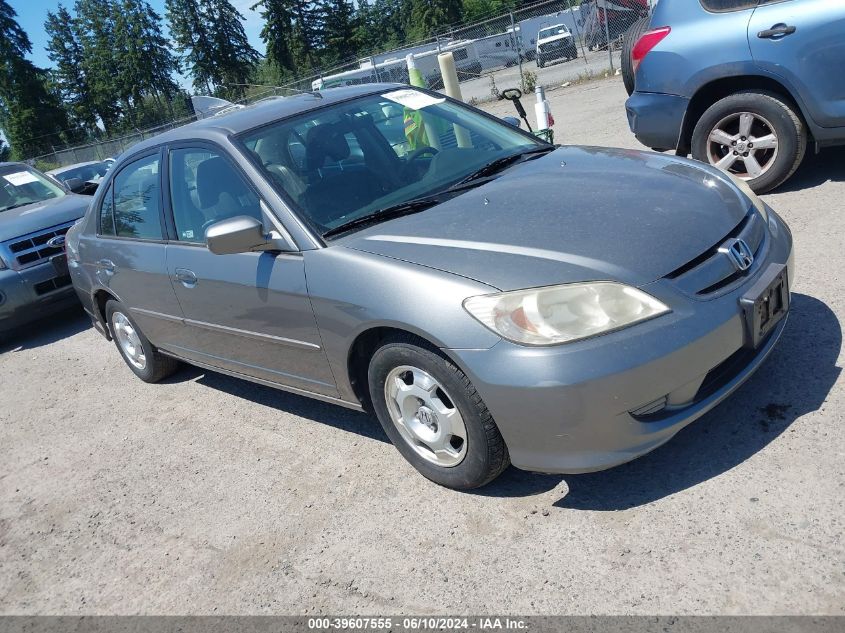 2004 Honda Civic Hybrid VIN: JHMES95624S019255 Lot: 39607555