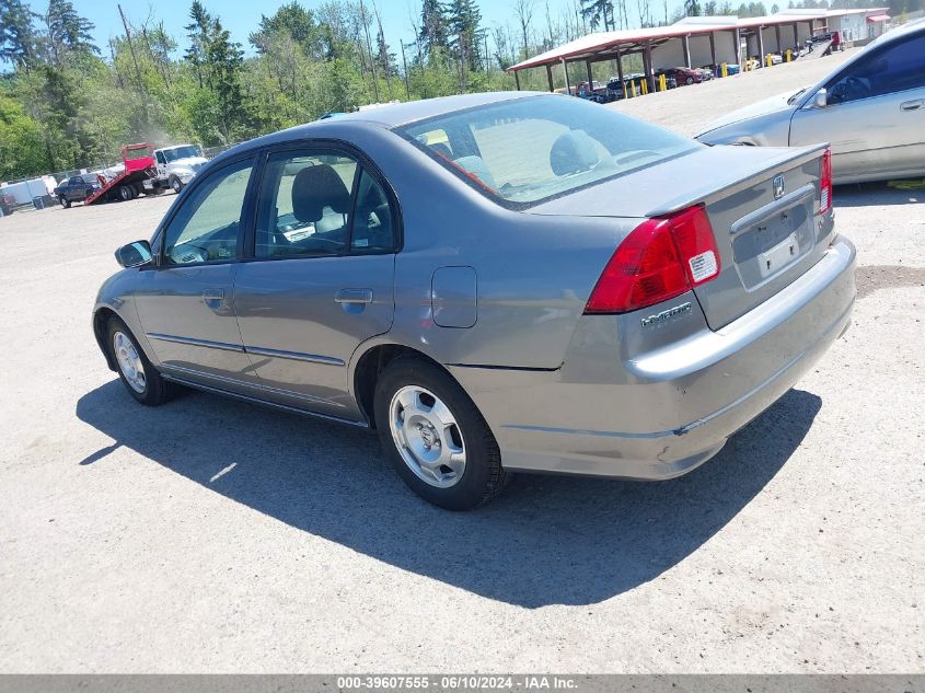 2004 Honda Civic Hybrid VIN: JHMES95624S019255 Lot: 39607555