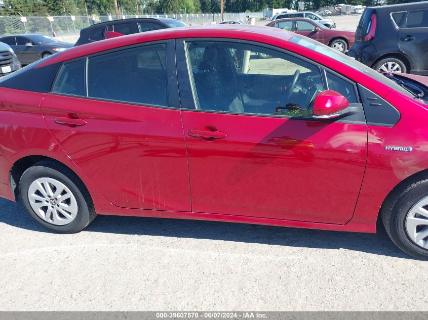 2016 Toyota Prius VIN: JTDKBRFU6G3505454 Lot: 39607570
