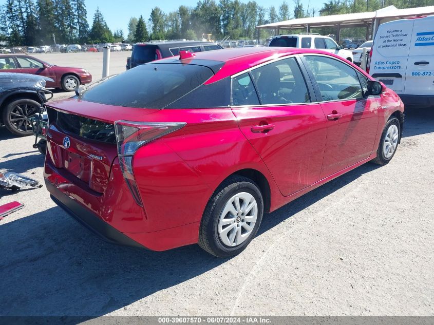 2016 Toyota Prius VIN: JTDKBRFU6G3505454 Lot: 39607570