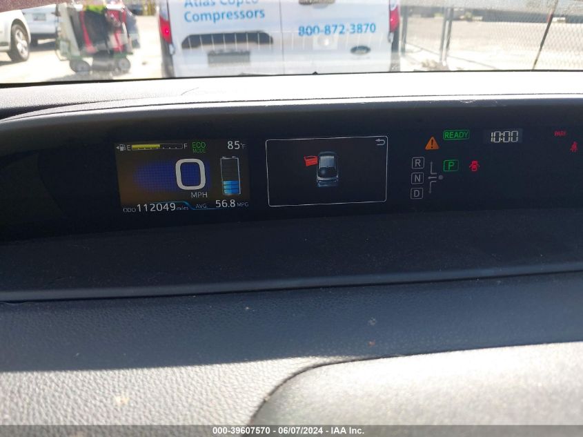 2016 Toyota Prius VIN: JTDKBRFU6G3505454 Lot: 39607570