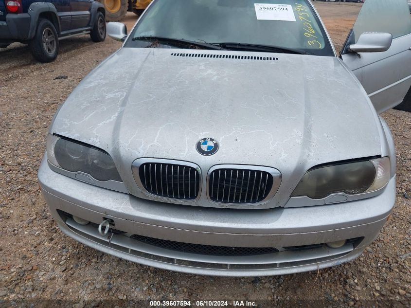 2002 BMW 325 Ci VIN: WBABN334X2JW53407 Lot: 39607594