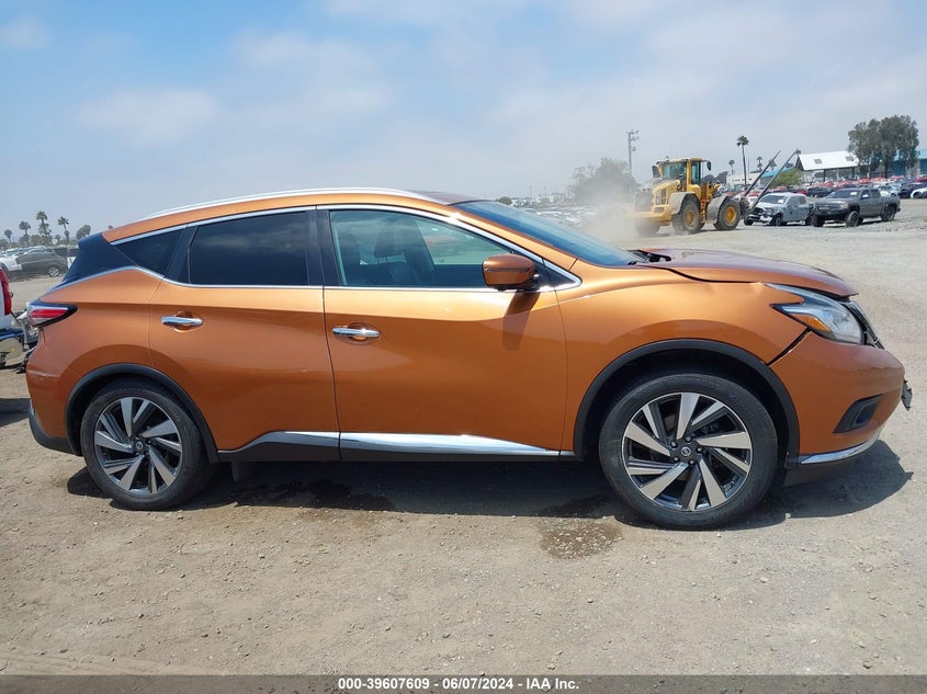 2016 Nissan Murano Platinum VIN: 5N1AZ2MH2GN116234 Lot: 39607609