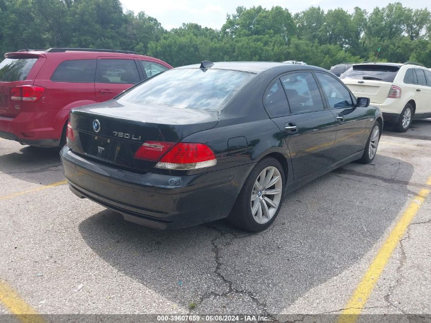 2007 BMW 750Li VIN: WBAHN83547DT72175 Lot: 39607659