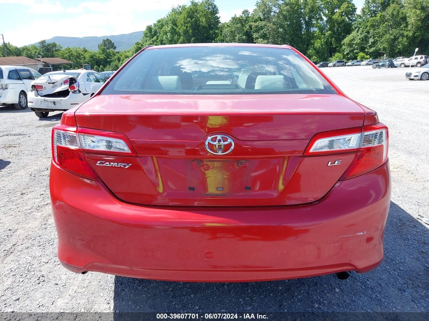 2012 Toyota Camry Le VIN: 4T1BF1FK4CU554284 Lot: 39607701