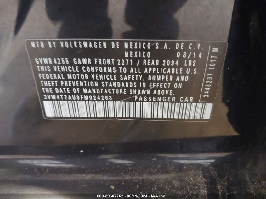 2015 VOLKSWAGEN GOLF GTI 2.0T AUTOBAHN 4-DOOR - 3VW4T7AU9FM024268