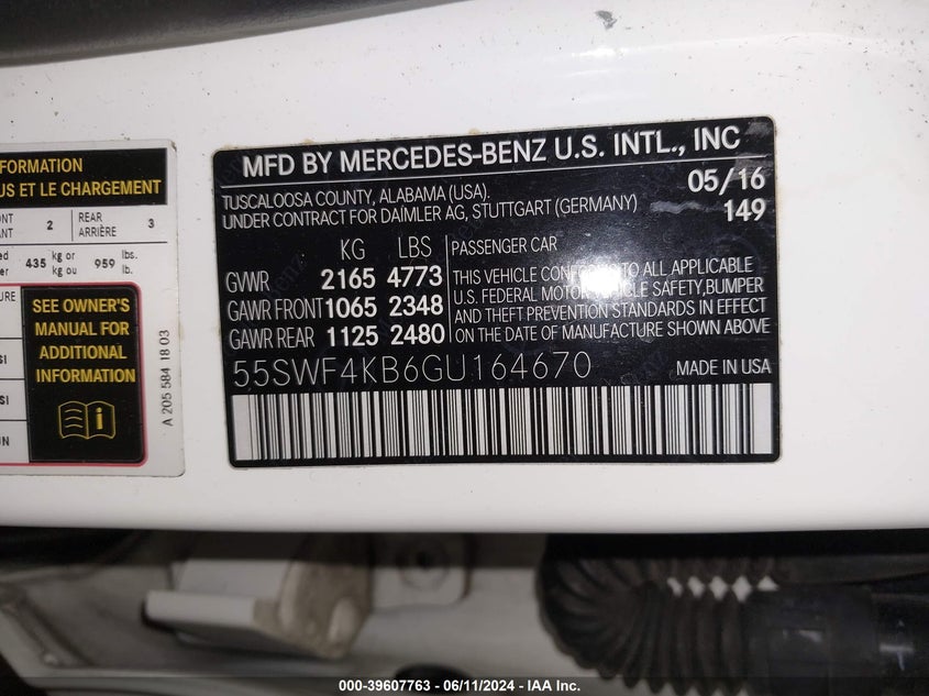 2016 MERCEDES-BENZ C 300 4MATIC/LUXURY 4MATIC/SPORT 4MATIC - 55SWF4KB6GU164670