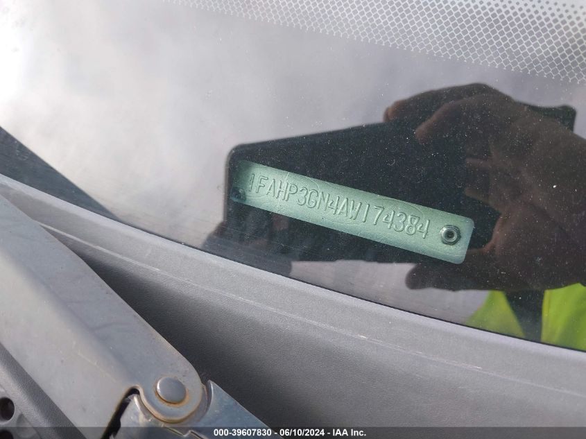 2010 Ford Focus Ses VIN: 1FAHP3GN4AW174384 Lot: 39607830