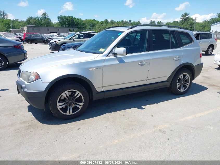 2005 BMW X3 3.0I VIN: WBXPA93415WD02258 Lot: 39607832