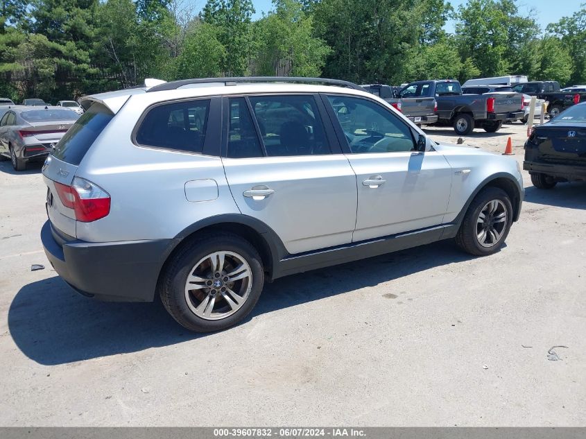 2005 BMW X3 3.0I VIN: WBXPA93415WD02258 Lot: 39607832