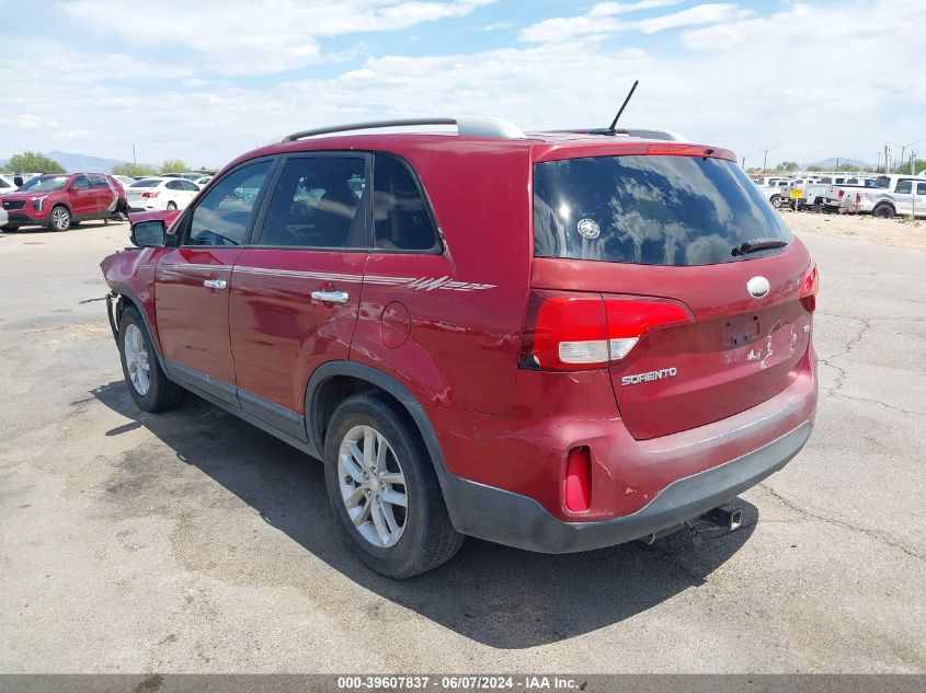 2014 Kia Sorento Lx V6 VIN: 5XYKT4A7XEG426573 Lot: 39607837