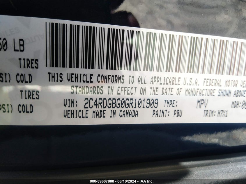 2016 DODGE GRAND CARAVAN SE - 2C4RDGBG0GR101909