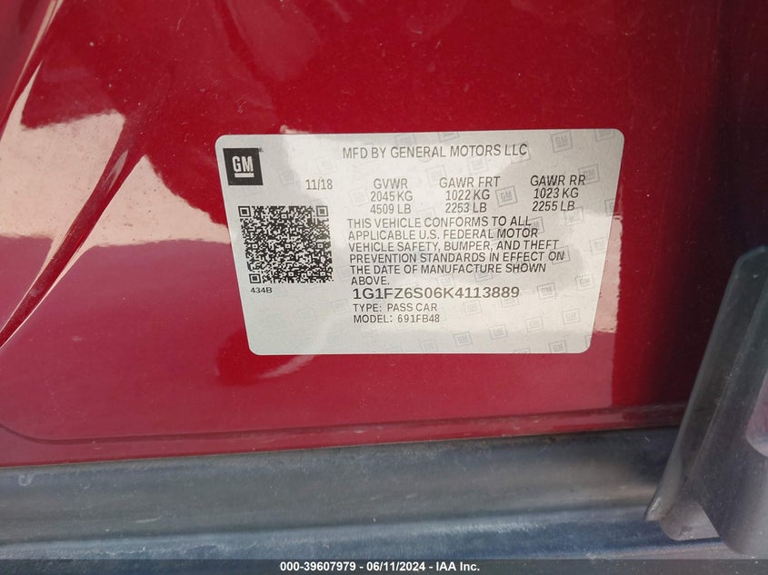 2019 CHEVROLET BOLT EV PREMIER - 1G1FZ6S06K4113889