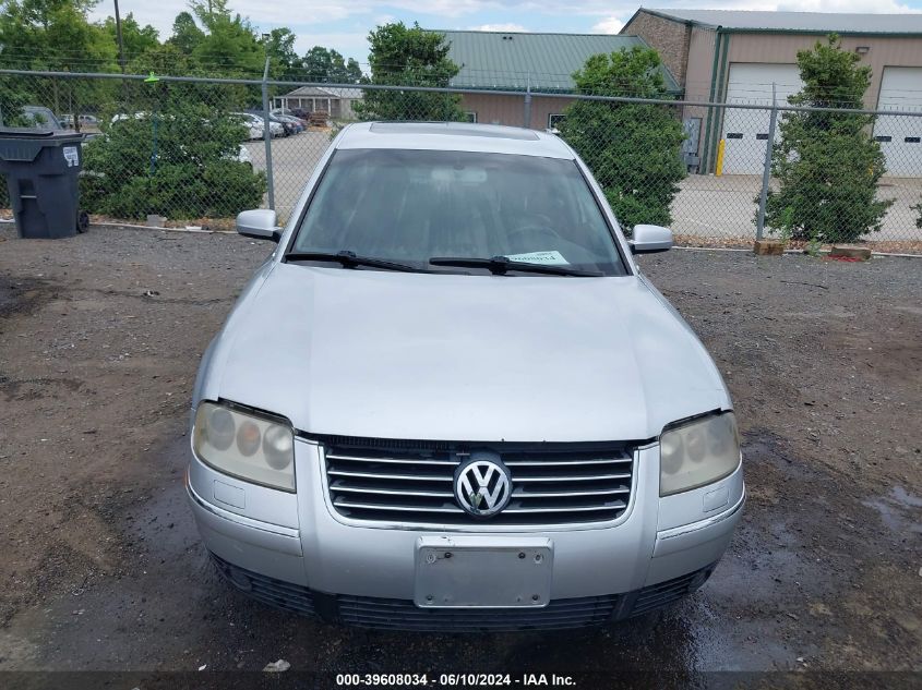 2003 Volkswagen Passat W8 VIN: WVWUK63B43P279704 Lot: 39608034