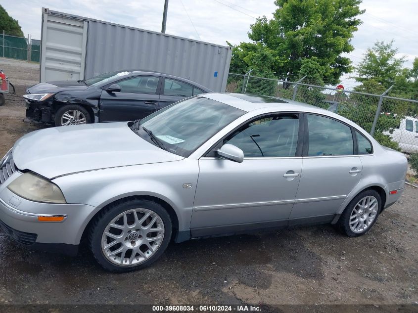 2003 Volkswagen Passat W8 VIN: WVWUK63B43P279704 Lot: 39608034
