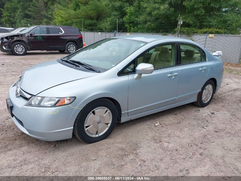 2008 Honda Civic Hybrid VIN: JHMFA36268S002433 Lot: 39608037